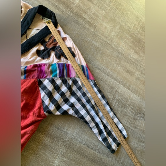 Vtg Victor Camarena Mexico Wearable Arty Blazer L Patchwork Colorblock colorful - Picture 13 of 16